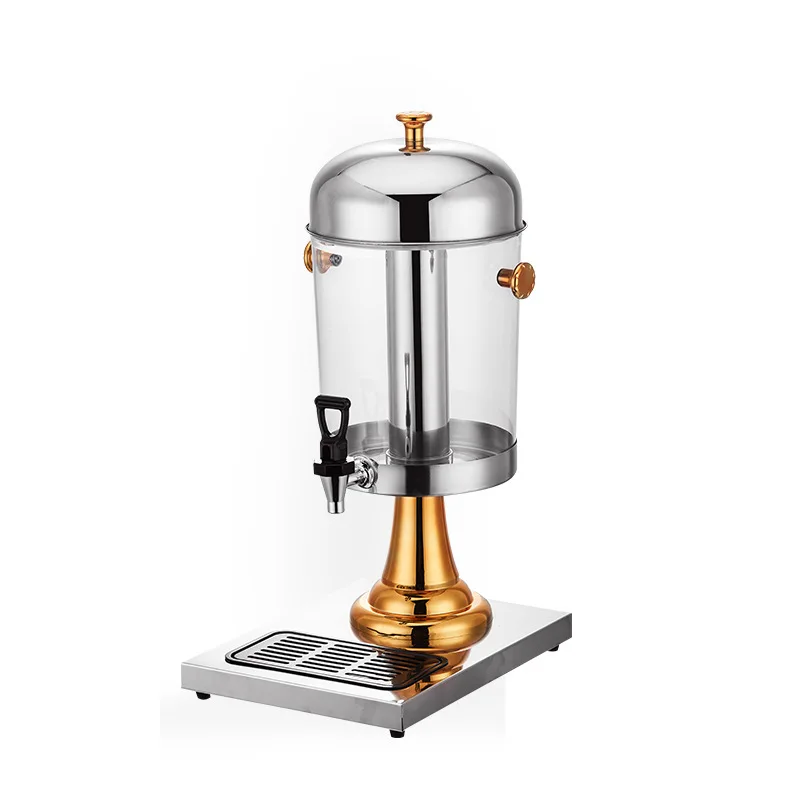 Commercial Buffet Stainless Steel Juice Dispenser Single Double Head Refrigerated Beverage Machine Transparent Cold Drink
