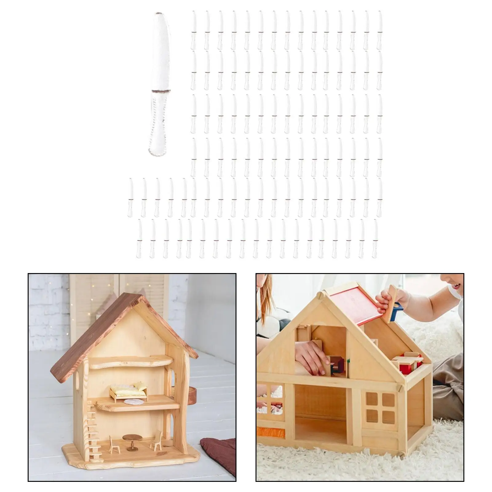 3x100 قطعة 1/12 دمية أدوات المائدة دمية اكسسوارات المطبخ دمية ديكور المطبخ أدوات المائدة لعبة مجسمة لفتاة الاطفال الهدايا