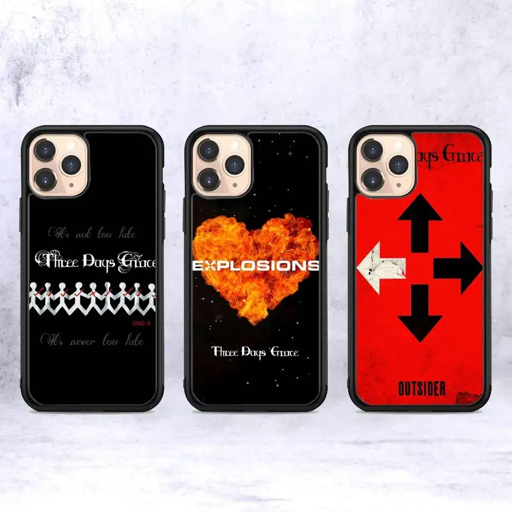 

Classic Vintage Three Days Grace Band Phone Case For IPhone 17 16 Pro Max 11 12 13 14 15 Hard PC+TPU Bracket Back Cover