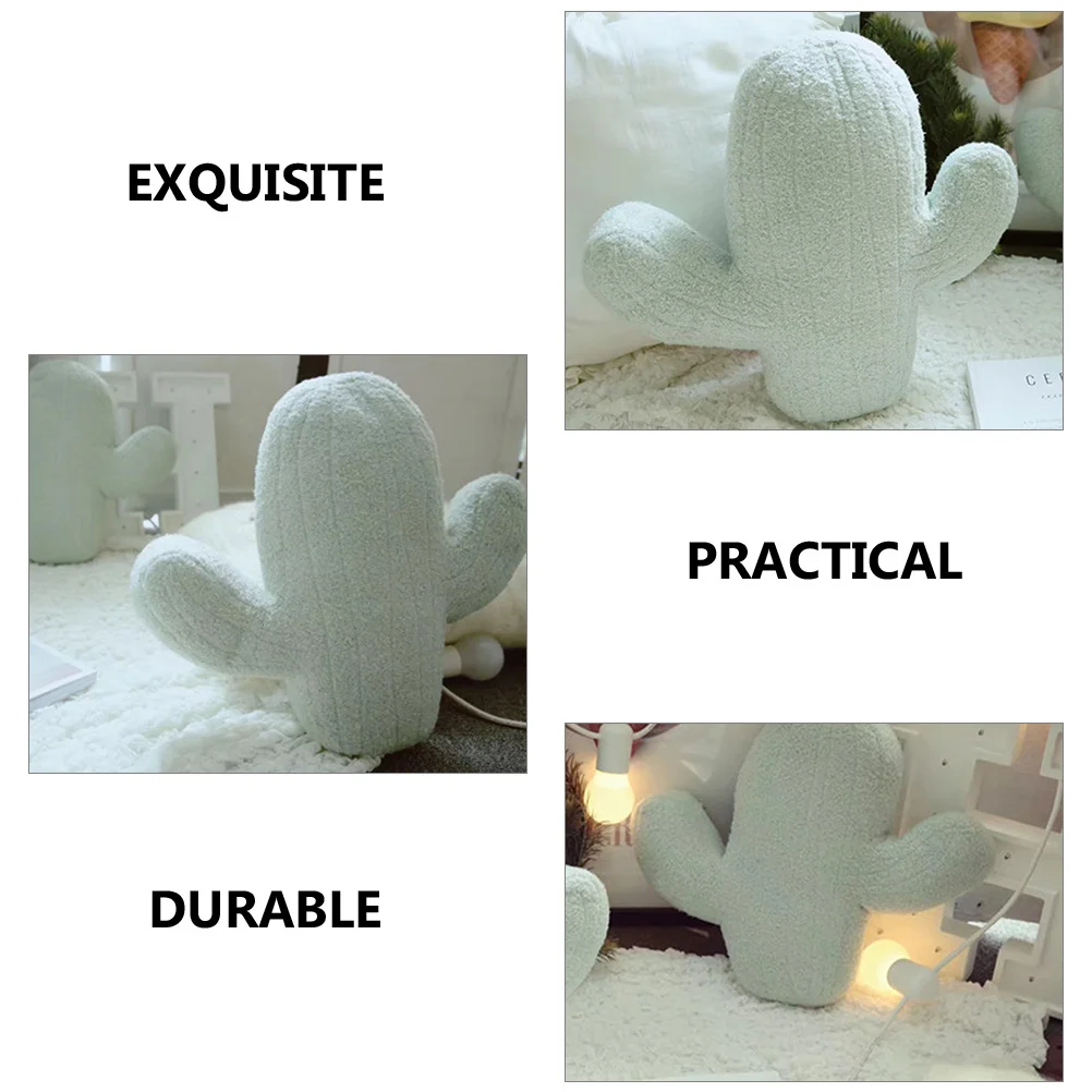 

Creative Plants Pillow Cactus Design Soft Cotton Filled Throw Pillow for Couch Chair Car Bedroom Decor Kids Gift Unique Home