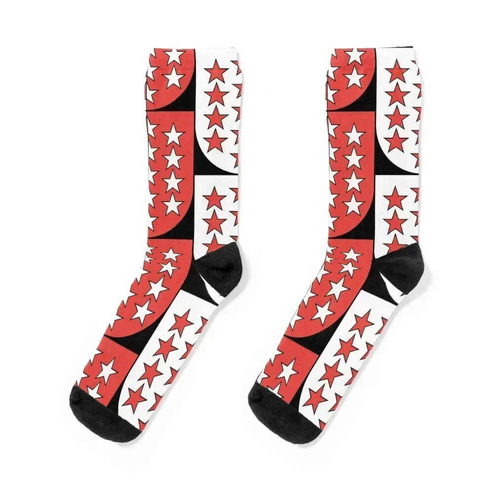Canton of Valais, Switzerland Socks cycling floor basketball Men's Socks Men Women's