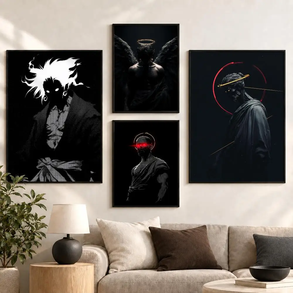 Ruler of Darkness Classic 80s Gothic Fantasy Art Style Poster Aesthetic Art Print for Bedroom & Living Room Decor, Unframed
