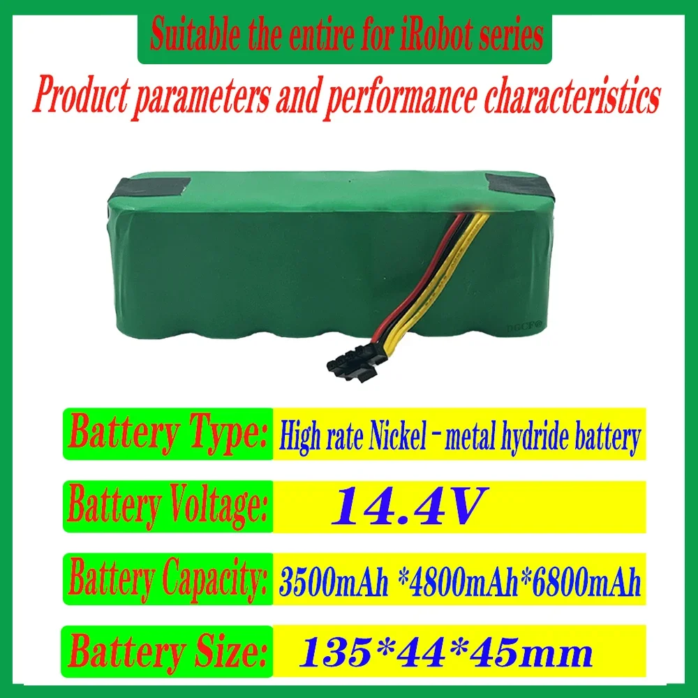 

NI-MH 14.4V 4800mAh for panda X500 Battery High quality Battery for Ecovacs Mirror CR120 Vacuum cleaner Dibea X500 X580 X600 bat