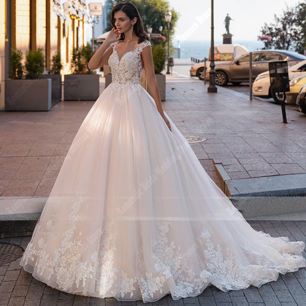 

2025 Shining Tulle Women Wedding Dresses Sweetheart Collar Sleeveless Mopping Length Bride Gowns Ball Mopping Length Customized