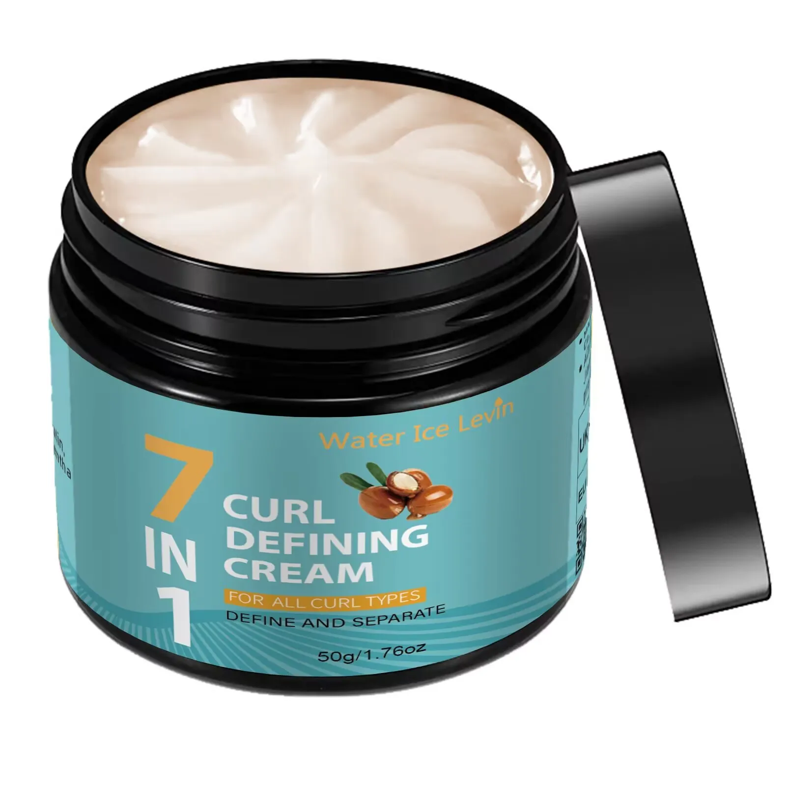 Curl Define Long Hold Cream. Non-Stiff, Soft, Resilient Glossy Finish. Fluffy, Smooth, Binding Protection. Water Ice Lewin. 50g