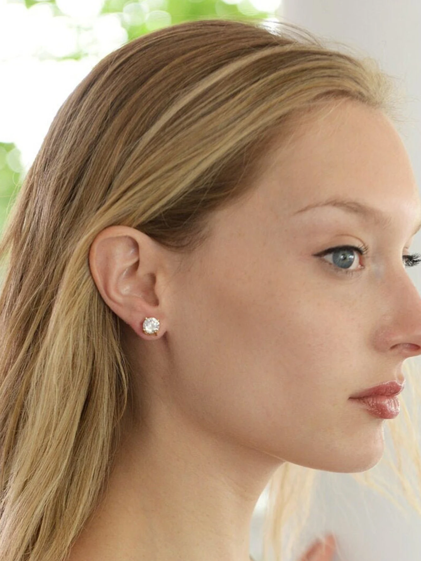 7 أزواج من الأقراط المسطحة للنساء، أقراط من الفولاذ المقاوم للصدأ الجراحية، حلق الغضروف المكعب من الزركونيا (2/3/4/5/6/7/8 مم) #3