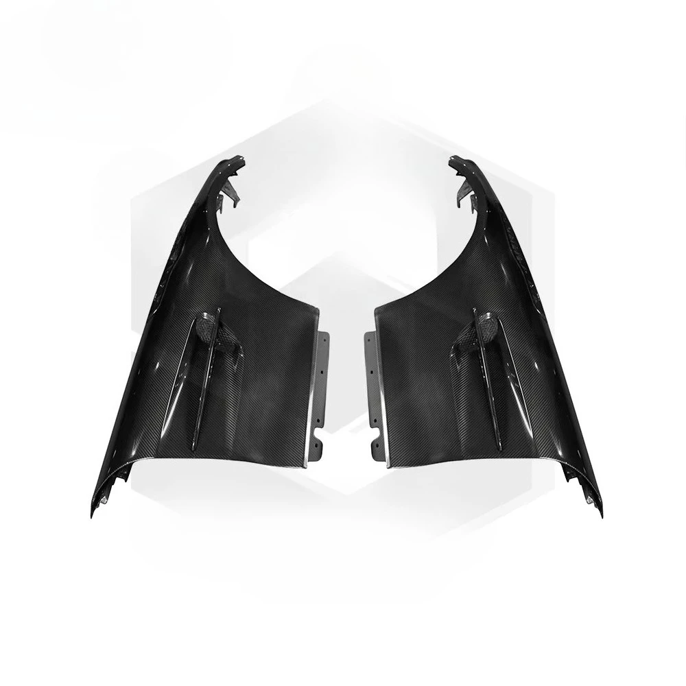 for Dry Carbon Fiber PRO Style High Polished 3D CNC Milled Autoclave Cured Car Front for  Mudguards Mercedes Benz AMG GT Upgrade