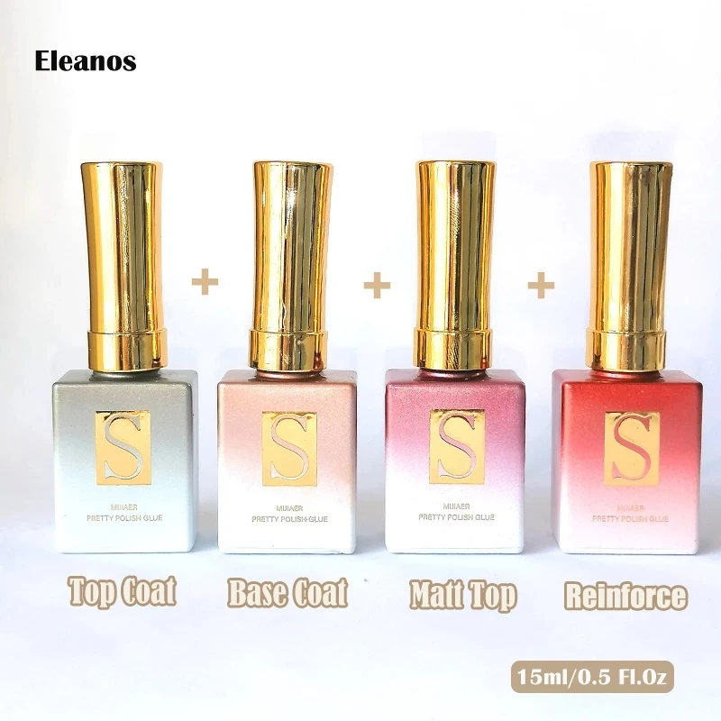 

Eleanos New Funtion Gel Nail Polish Varnish 15ml Semi-permanent Soak Off Base Top Coat UV Gel Manicure Varnish Hybrid Nail Prim