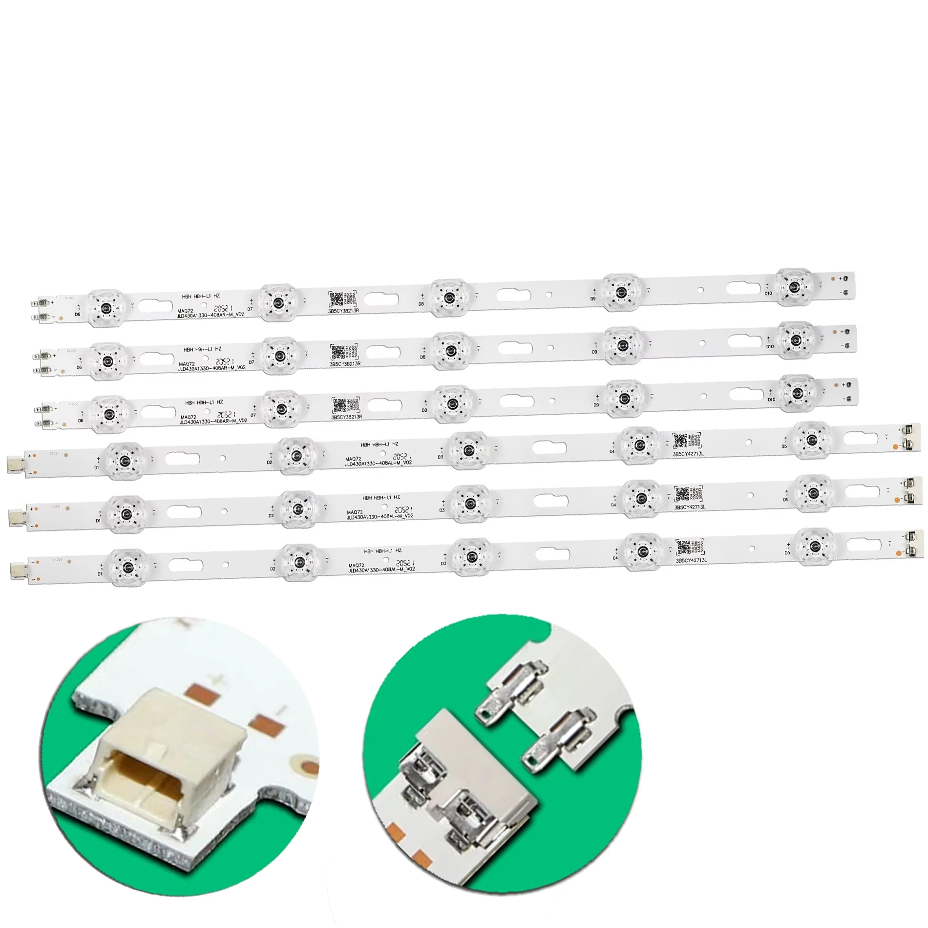 

Комплект светодиодной подсветки для BN96-50319A 50320A LM41-00868A LM41-00867A JL.D430A1330-408AR-M_V02 JL.D430A1330-408AL-M_V02