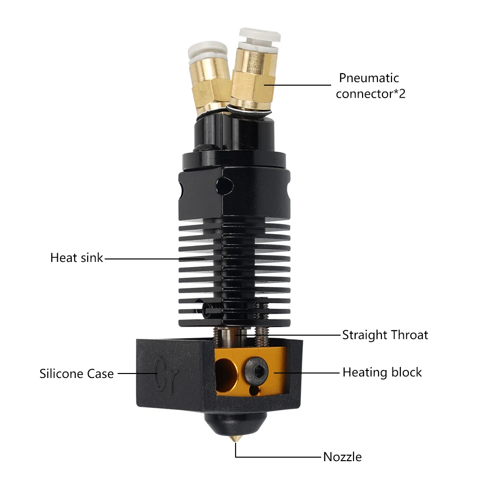 Ender3 Hotend Kit Dual Color Printing 1.75mm 2 in1 Out 3D Printer Hotend For Ender 3 CR10 Direct Bowden Extruder Upgrade