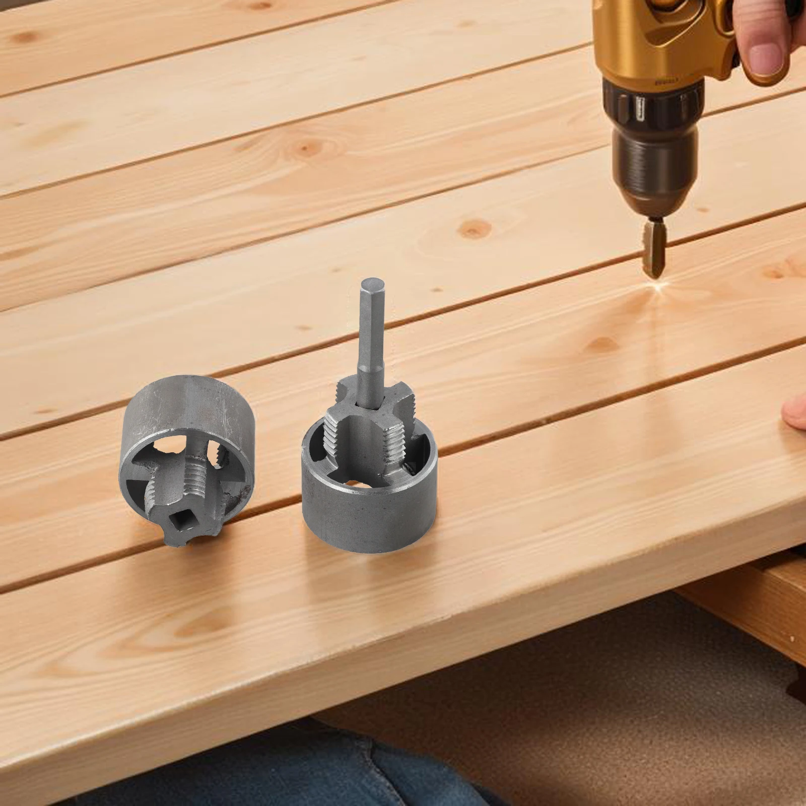 Set di punte da trapano da 2 pezzi Punta da trapano per tubo dell'acqua PPR Punzonatura per tubi dell'acqua Costruzione in acciaio al carbonio Design facile da usare