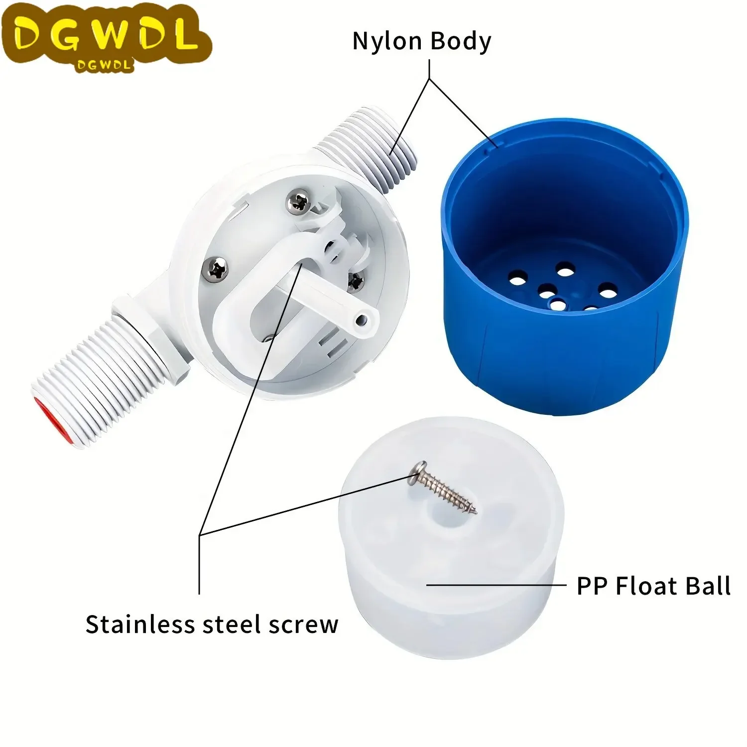 Fully Automatic Water Level Control Float Valve 1/2" Auto Shut Off Automatic Water Stop Automatic Water Make-up Controller