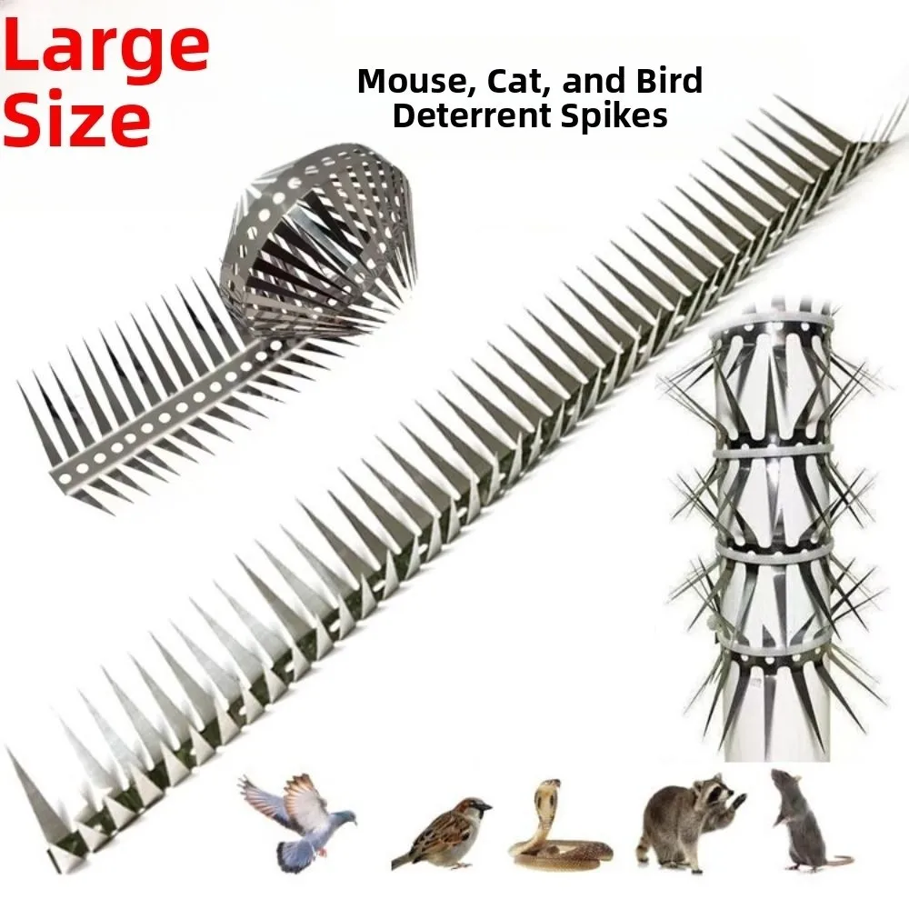 

0.5/1m Stainless Steel Bird Spikes Bendable Entangle Design Anti Pigeon Spikes Rust-proof Waterproof Squirrel Deterrent Window