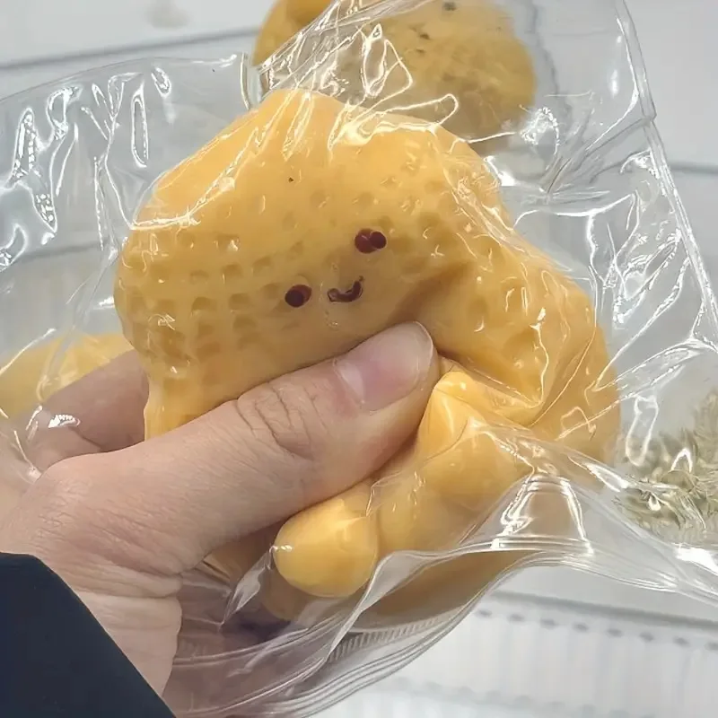 Erdnuss Silikon Kneten Stofftier Langsam Rebound Simulation Creme Kleber Langsam Squeeze Simulation Entlüften Artefakt Desktop Ornament