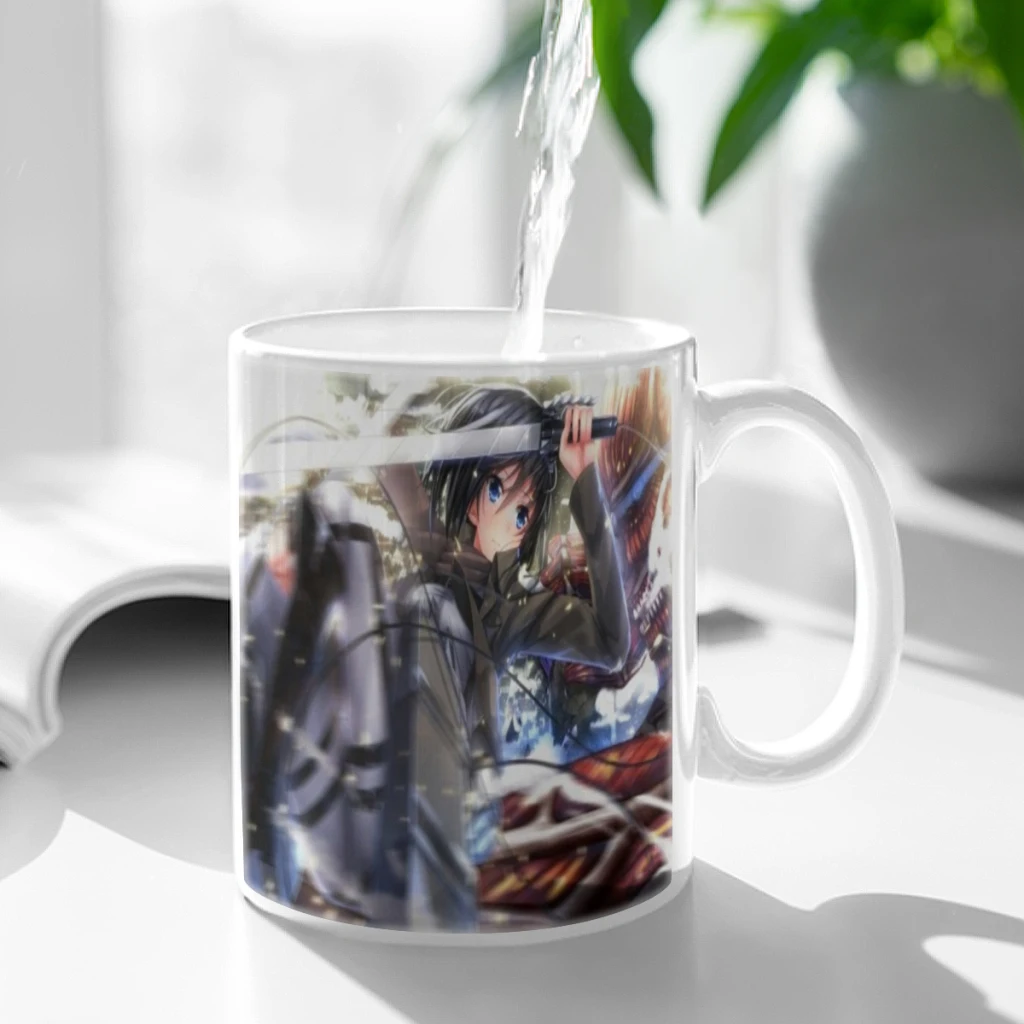 Anime Attack On Titan Soldier Commander Eren Free shipping 11OZ Coffee Mug Beer Mugs Tea Milk Cup For coffee Surprised Gift