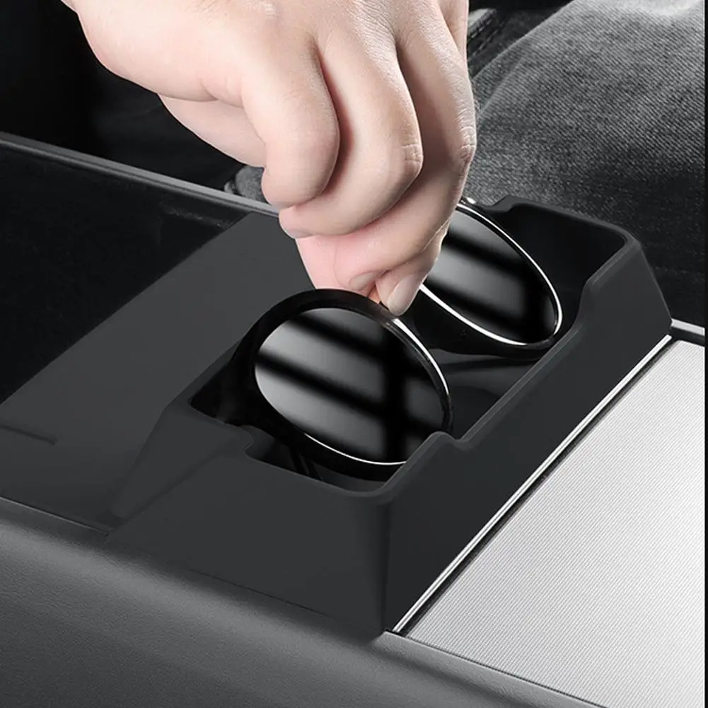 سيارة التحكم المركزي علبة نظارات ل تسلا Model3/Y إطلاق 2025 + العرعر سيليكون مسند الذراع صندوق تخزين المنظم اكسسوارات G9S1 #1