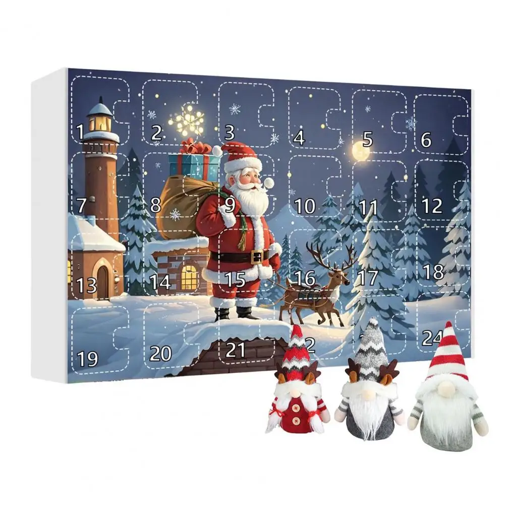 Unique Gifts for Each Day of December Advent Calendar for Kids 2024 Christmas Gnome Advent Calendar Set with Plush for Christmas