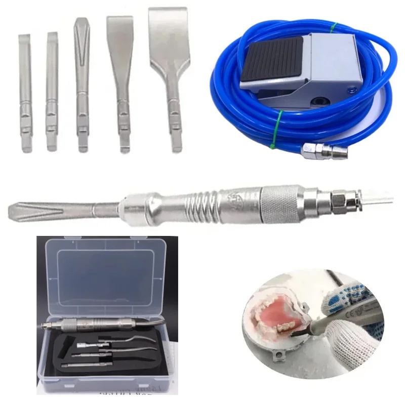 

Micro Air Flux Chipper Pneumatic Scraper Scaling Gas Shovel Sculpture Pry Oysters Shell 5 Chisels With Foot Switch Engrave Tools