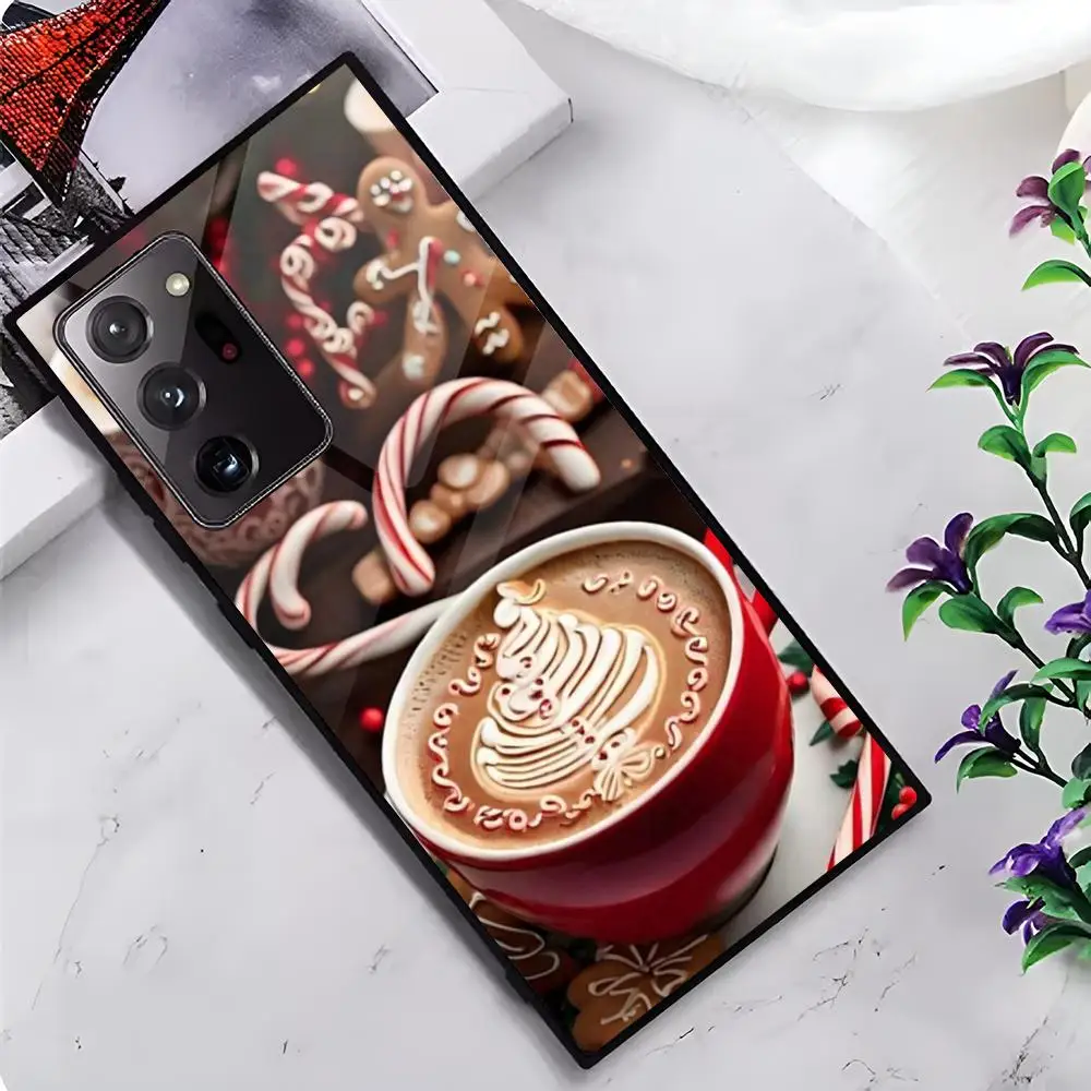 Winter C-Coffee C-Christmas MAISTO Phone Case Glass Phone Case For Samsung Galaxy S20 S21 S22 S23 S24 Note20 Ultra Plus Fe