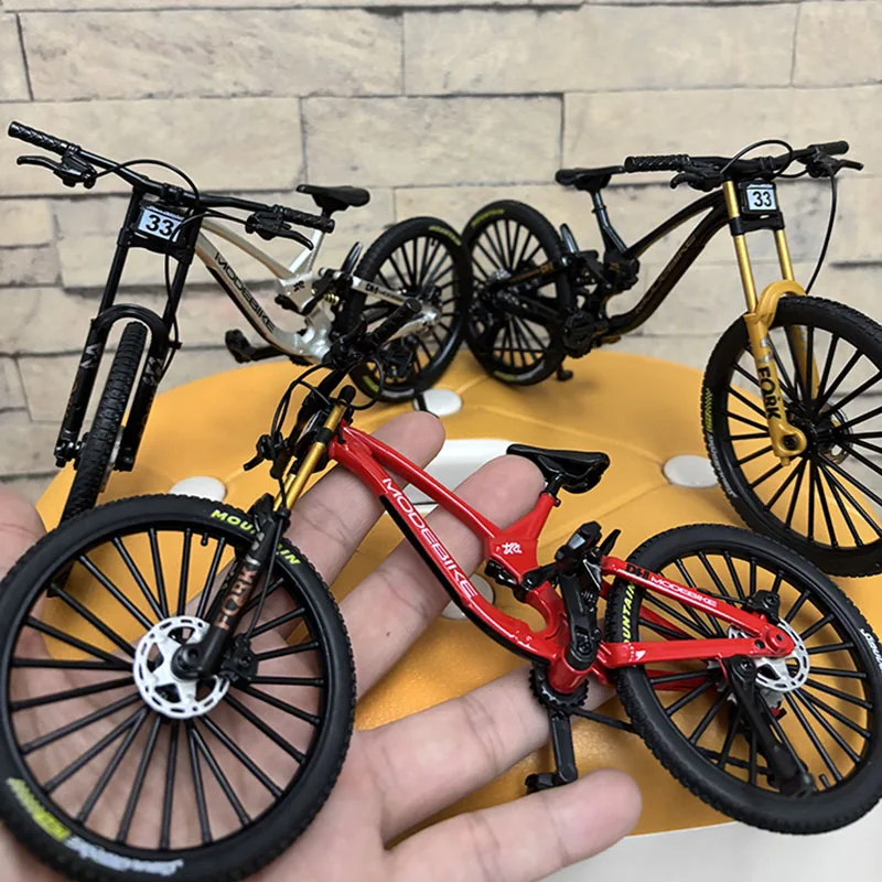 1:8 Mini Alloy Bicycle Model Mountain Finger Bikes Diecast Simulation Collection Gifts Toys for Boy