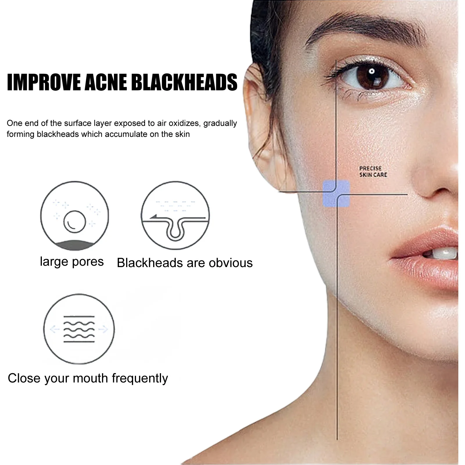 New Blackhead Remover Nose Mask Pore Strip With 60pcs Paper Deep Face Cleaning Nasal Strips Peeling Acne Treatment Skin Care