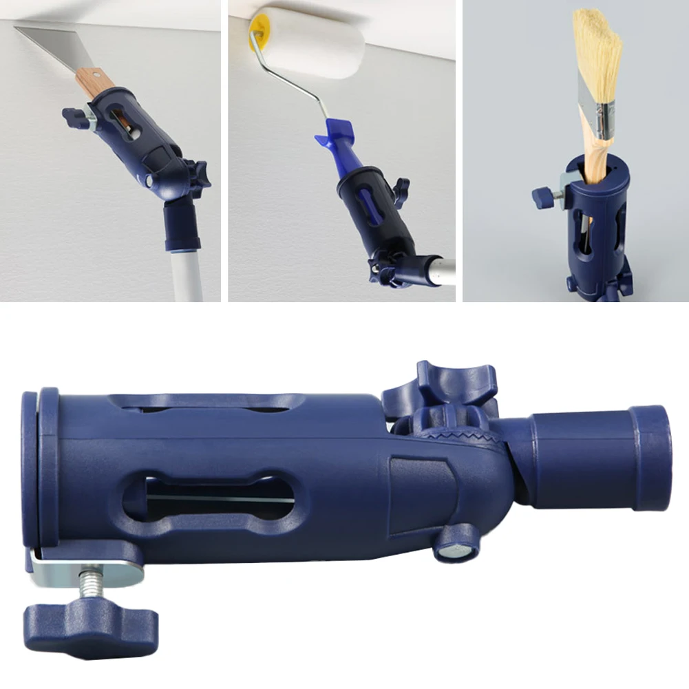 Wall Ceiling Painting Brush Adpater Holder Paint Roller Scraper Knife Extension Multiuse Paint Brush Extender Pole Clamping Tool