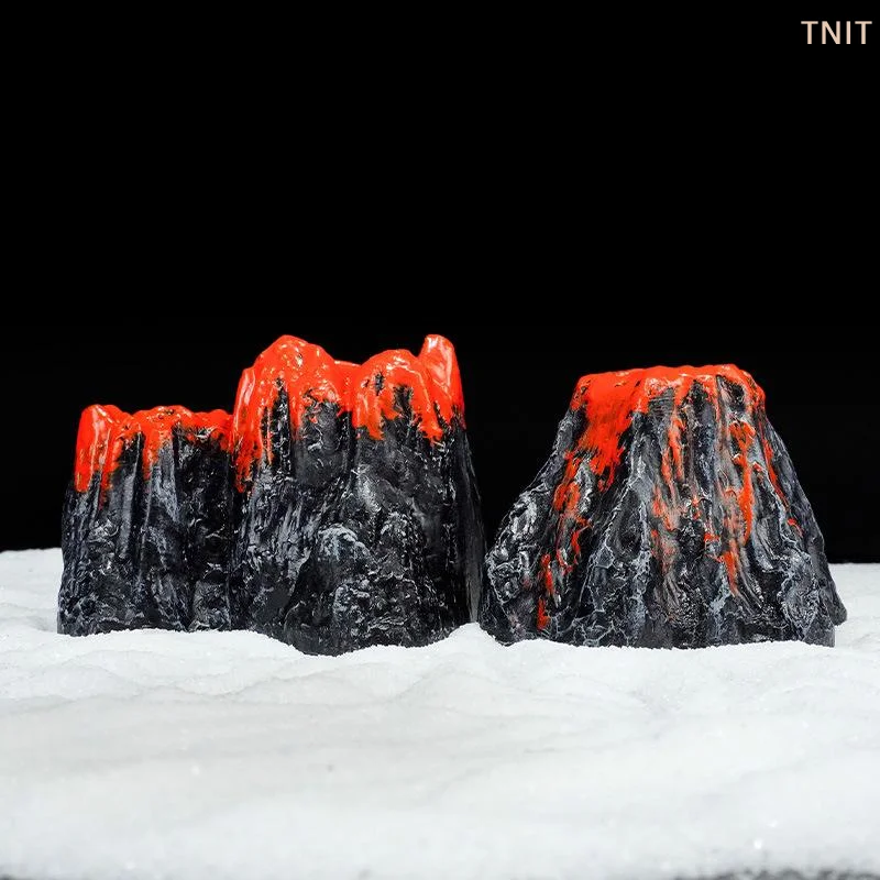 [J] 1pcs Fish Tank Landscaping Simulation Volcano Aquarium Accessories Rockery Aerator For Pump Bubble Stone Oxygen