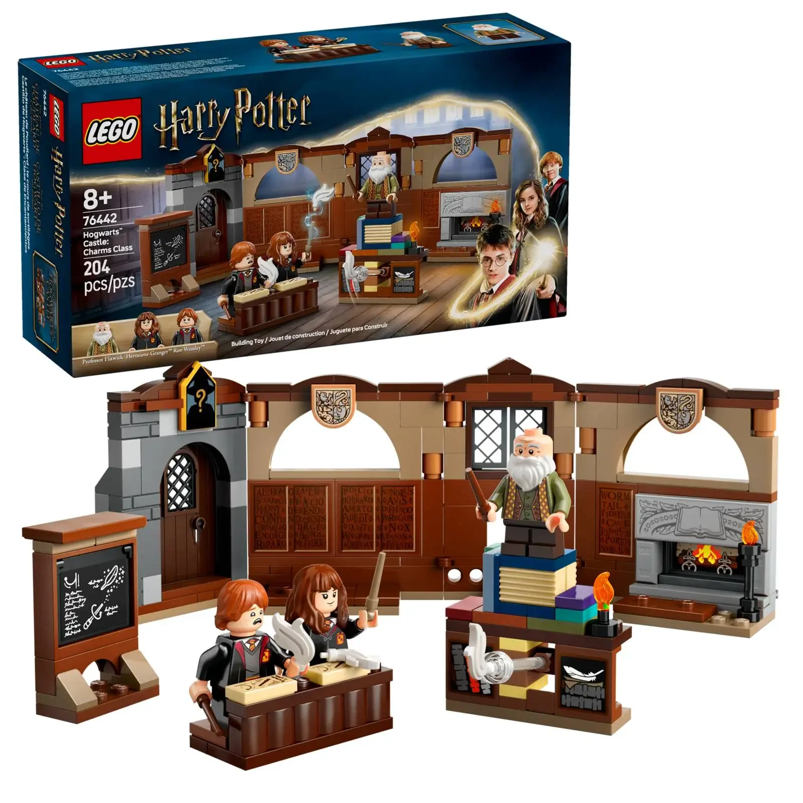 LEGO Harry Potter Hogwarts ™   Castillo: Charms Clase 3 Kit de construcción de personajes Juguete coleccionable para edades de 8 años en adelante 76442 204 Piezas