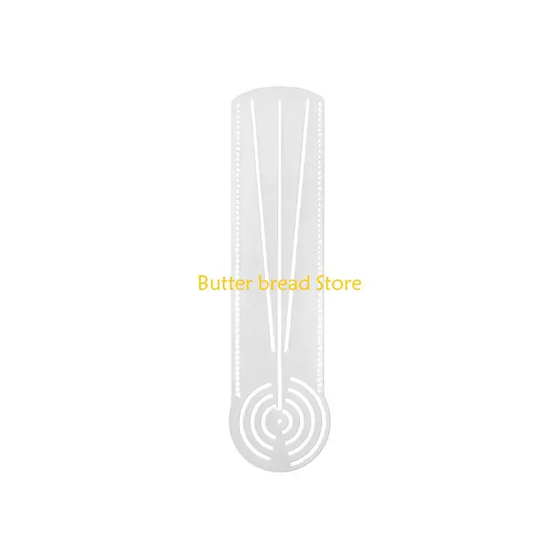 W89C Clear Acrylic Geometric Drawing Stencil Ruler Multipurpose Geometric Drawing Ruler For Detailed Sketching Doodling