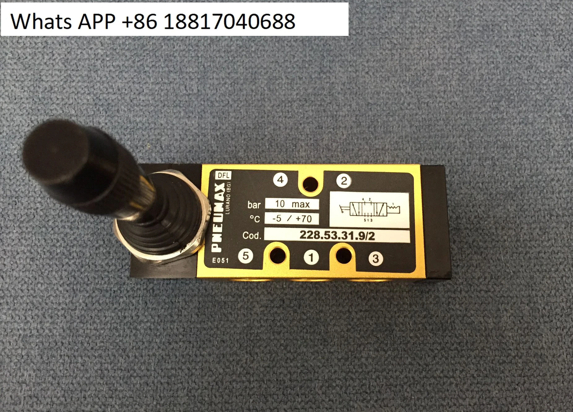

Ручной клапан PNEUMAX 228.53.31.9/2 новый, оригинальный,