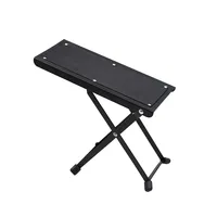 Adjustable Guitar Footrest Pedal Foldable Metal Footboard with Non-Slip Pads Height Customizable Guitar Accessories & Parts