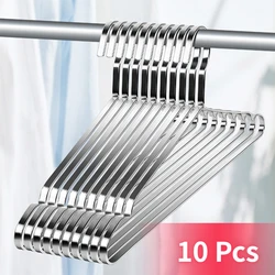 10Pcs 40cm 42cm 45cm Stainless Steel Clothes Hanger for Dresses T-Shirts Coat Sweater, Wardrobe Storage Organizer, Drying Rack
