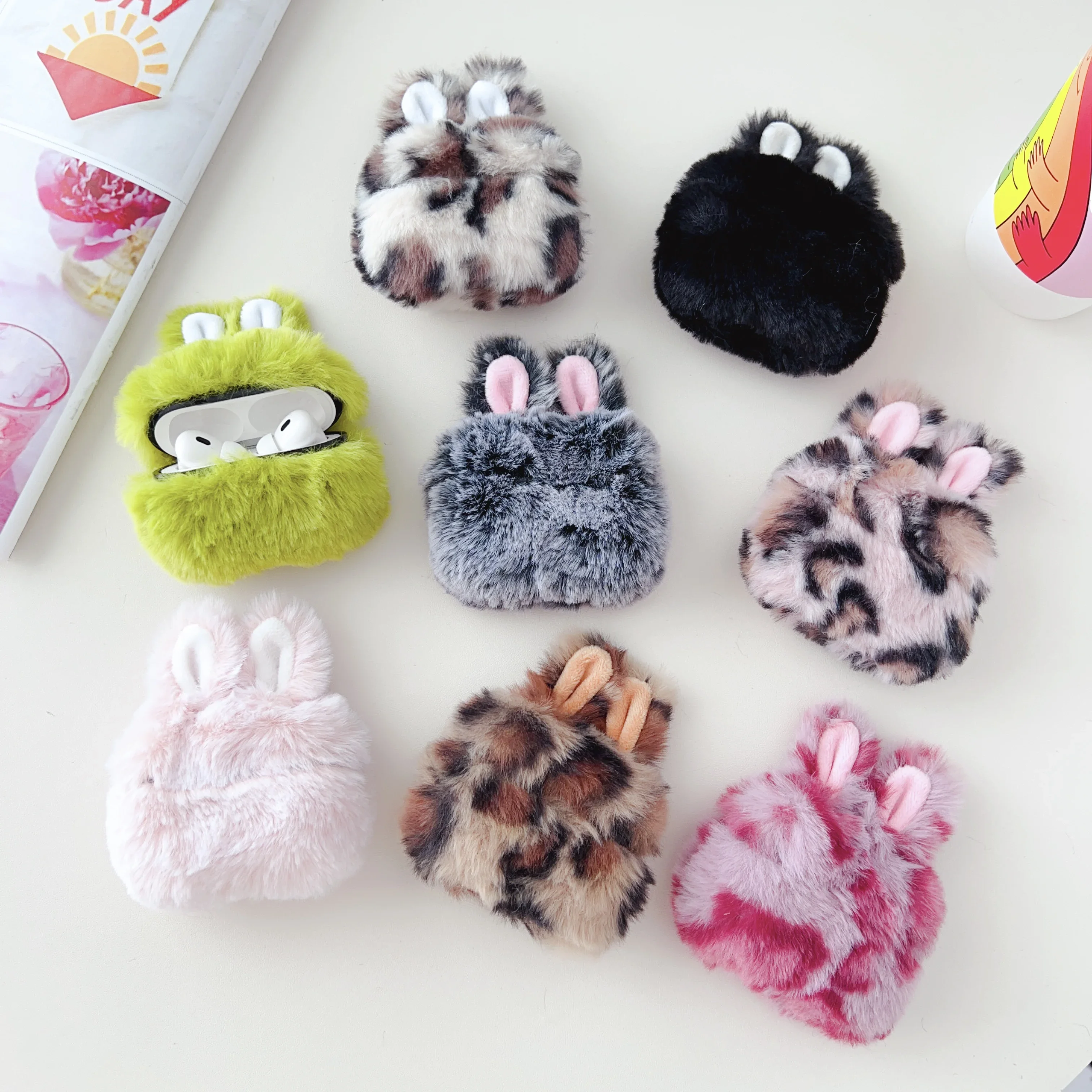 New plush cartoon headphone case for AirPods1/2, AirPods Pro,AirPods Pro 2,AirPods 3 headphone fall protection case