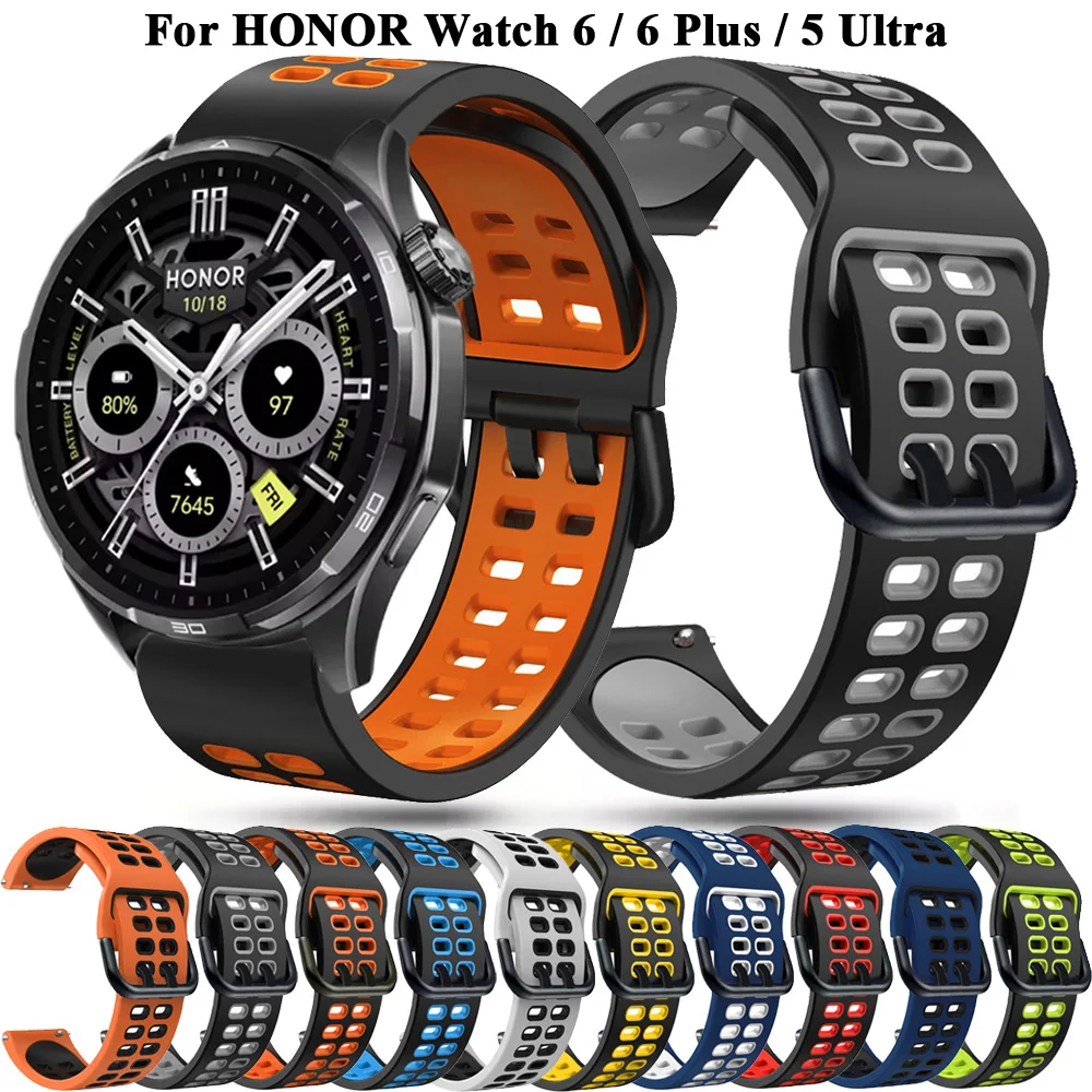 Silicone Watch Band 22Mm - سوار سيليكون 22 ملم لساعة هونور