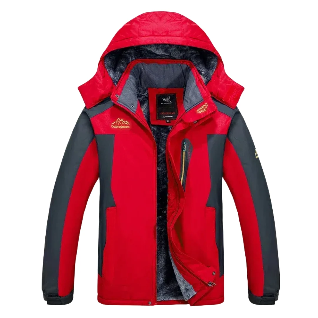 

Outdoor Sports Skiing Hiking Velvet Warm Coat Winter 8XL Jacket Men's Work Cotton Clothes Hooded fleece-lined Thick Parka