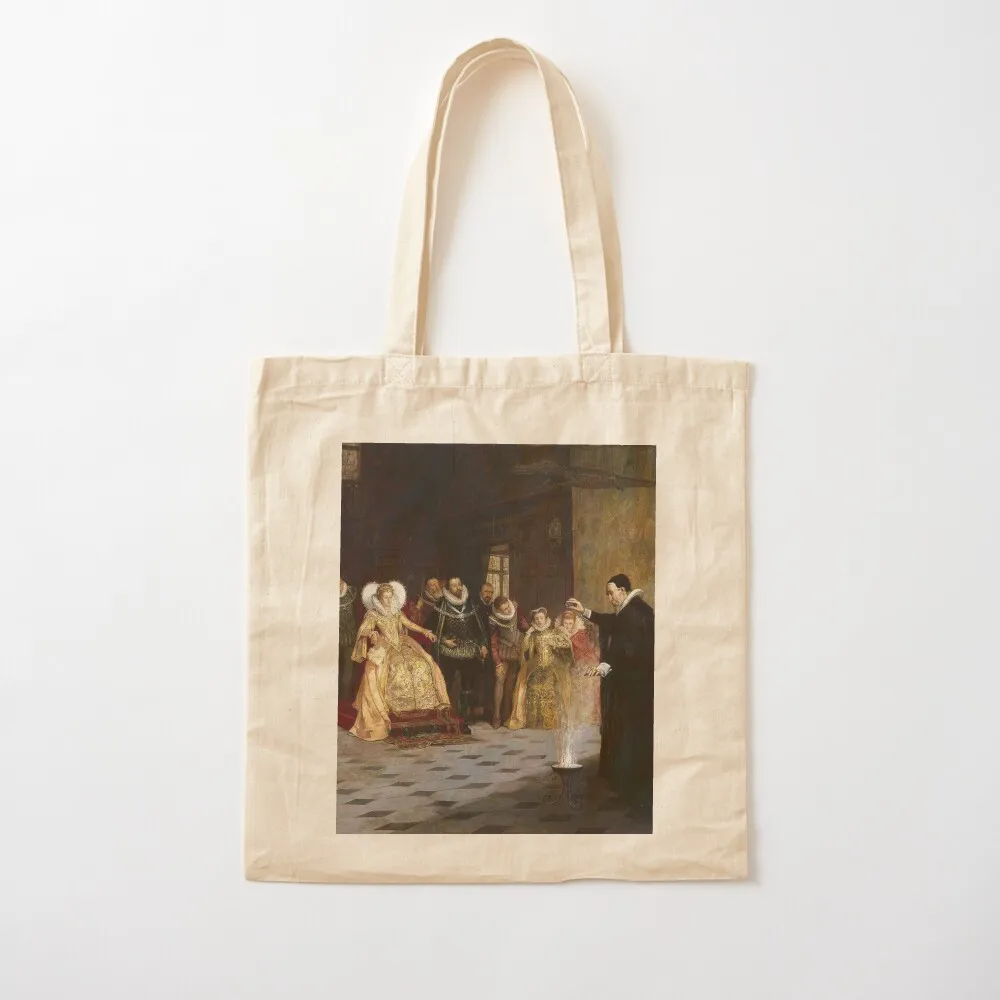 John Dee performing an experiment before Queen Elizabeth I - Glindoni Tote Bag tote bag screen Lady bags custom bags