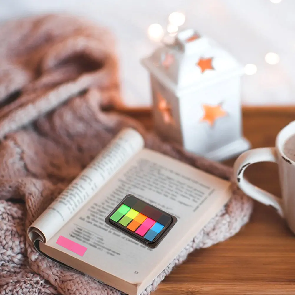 

6 Boxes Convenient Pet Page Marker Sticky Tabs Fluorescent Colored Book Tabs for Notebook Reading Annotation Supplies
