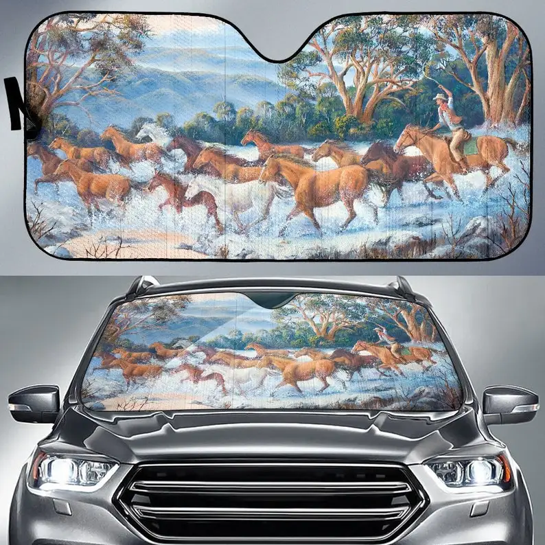 Man From Snowy River Horse Sunshade for Car WindshieldSTYLE FOR CAR