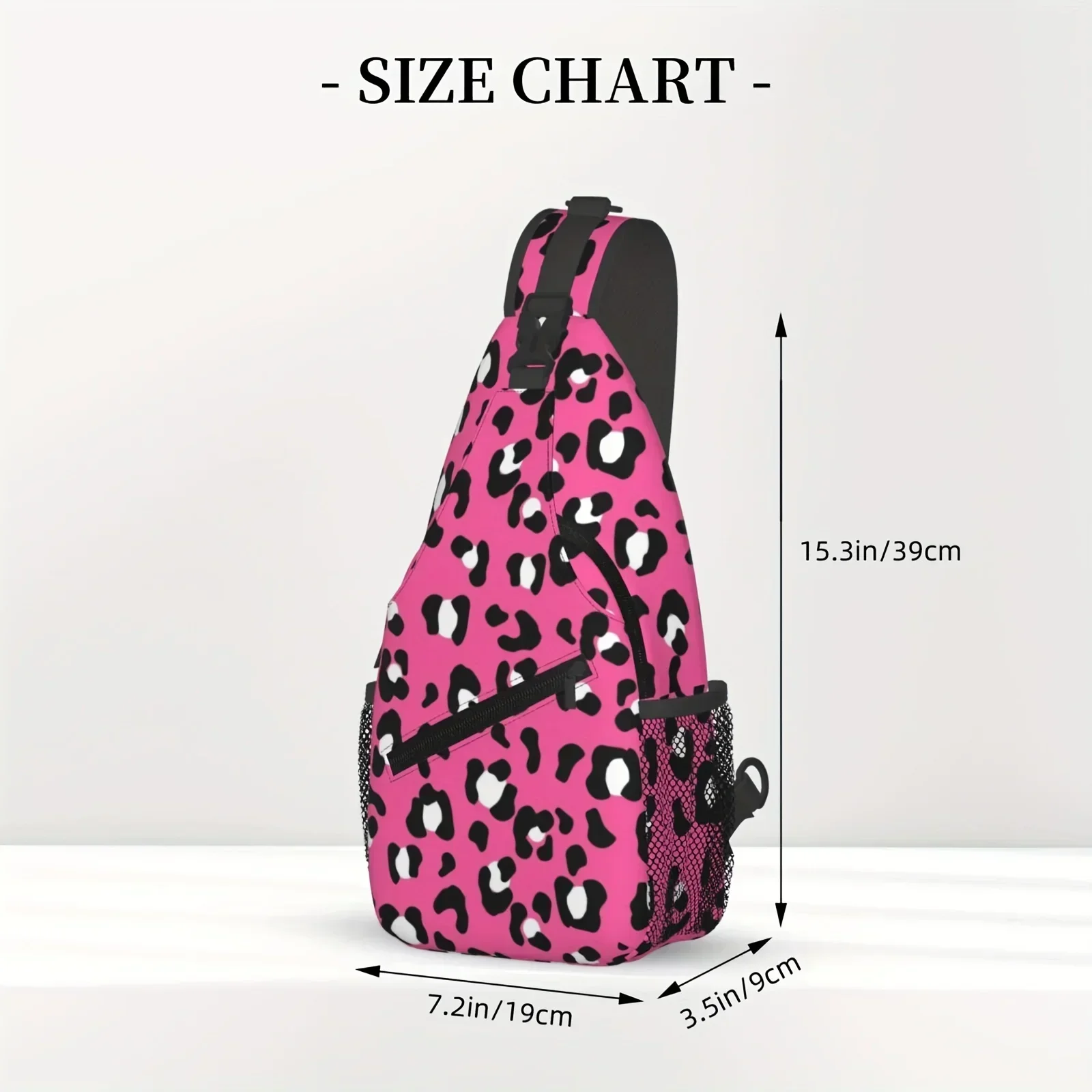 Custom Leopard Pattern Print Sling Bag Chest Bag, Multi-functional Men's Satchel Bag