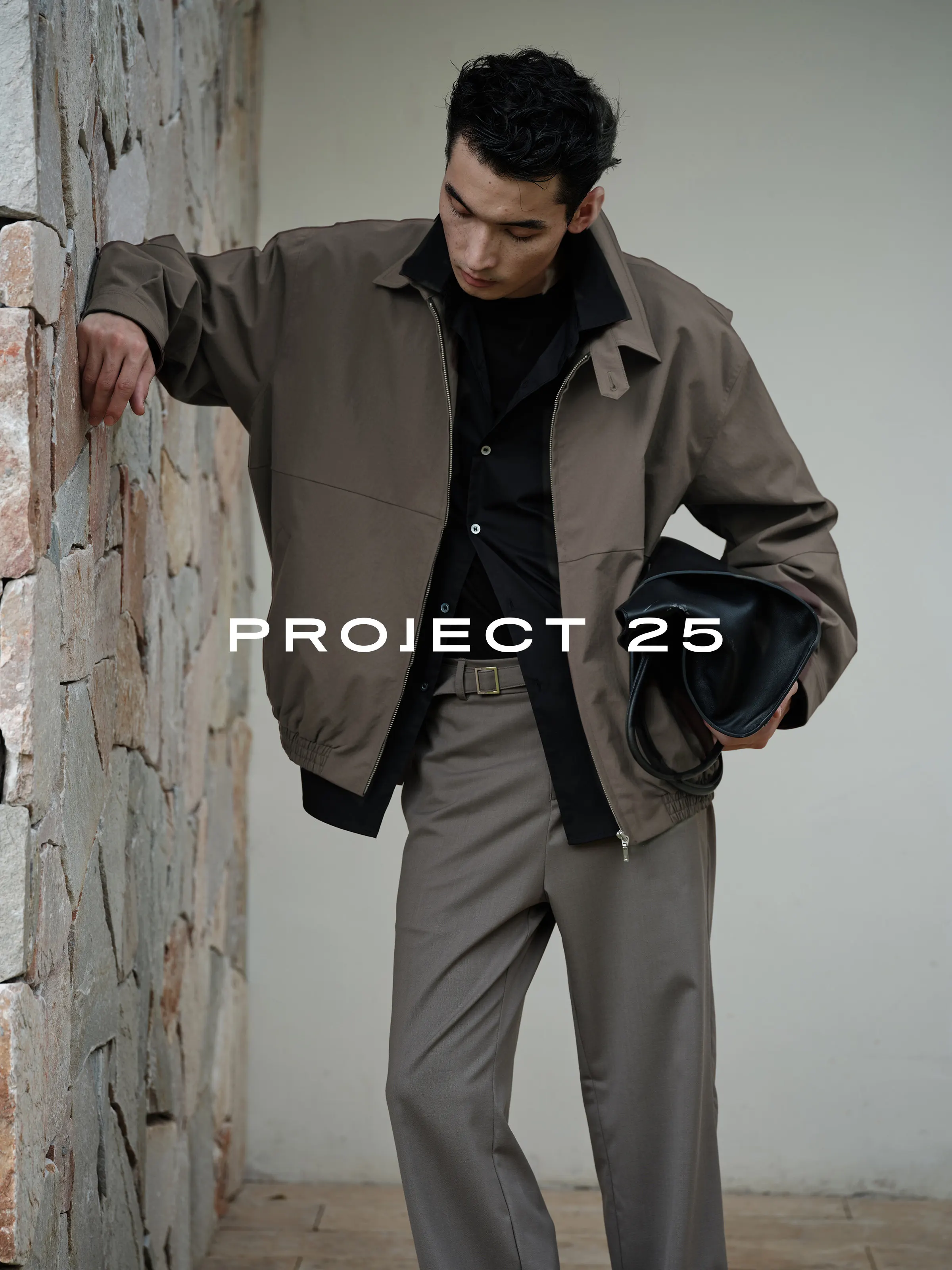 PROJECT 25 Men Casual Jacket Lightweight Windproof Slim Fit Business Commute Daily Outwear Fashion All Match Coat Tops