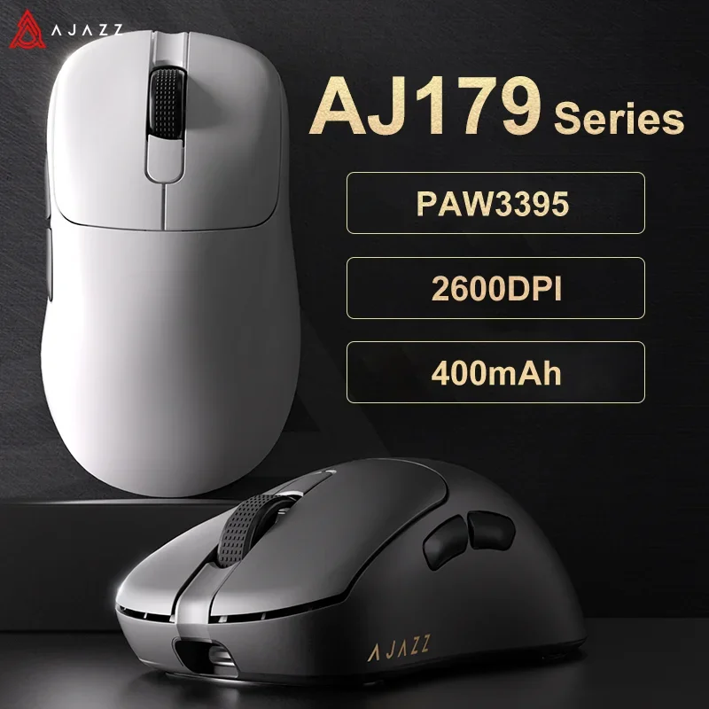 Jimitu X AJAZZ AJ179 PRO PAW3395 Lightweight Wireless Mouse Magnetic Charging Base Ergonomic Macro Gaming Mouse for PC Laptop