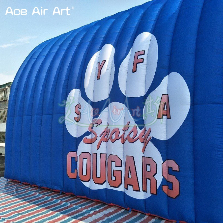 Túnel inflável do leão com portas do zíper, Entrada do mascote gigante, Barraca para o jogo e o evento do esporte