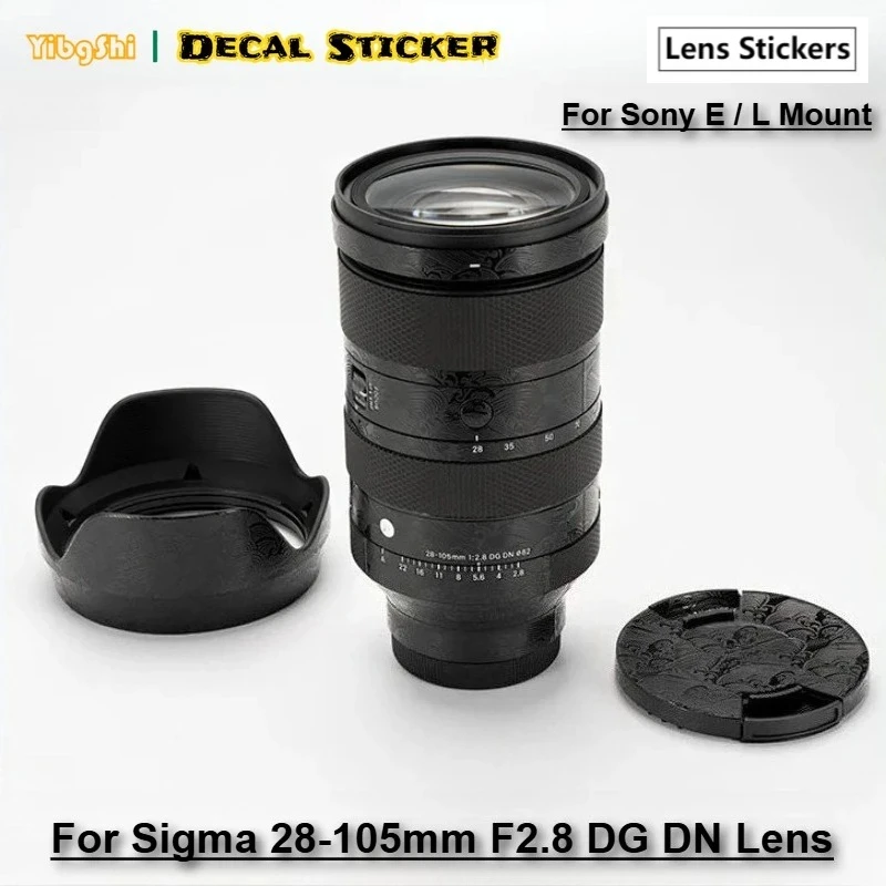 For Sigma 28-105mm F2.8 DG DN For Sony E/L Mount Decal Skin Vinyl Wrap Film Camera Lens Body Protective Sticker Coat 28105 F2.8