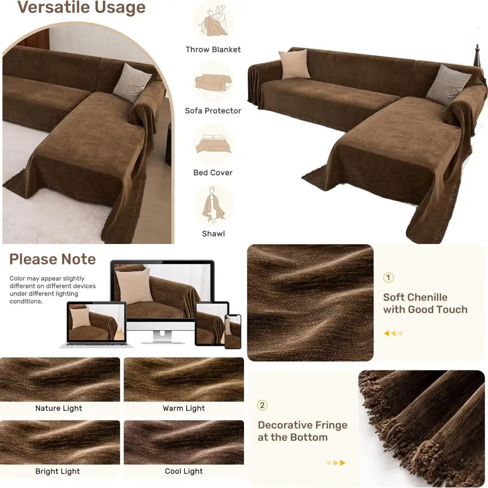 

Washable 2-Piece L-Shaped Couch Cover Set, Pet-Friendly Sectional Sofa Slipcover, 71x118 + 91x134, XXX-Large