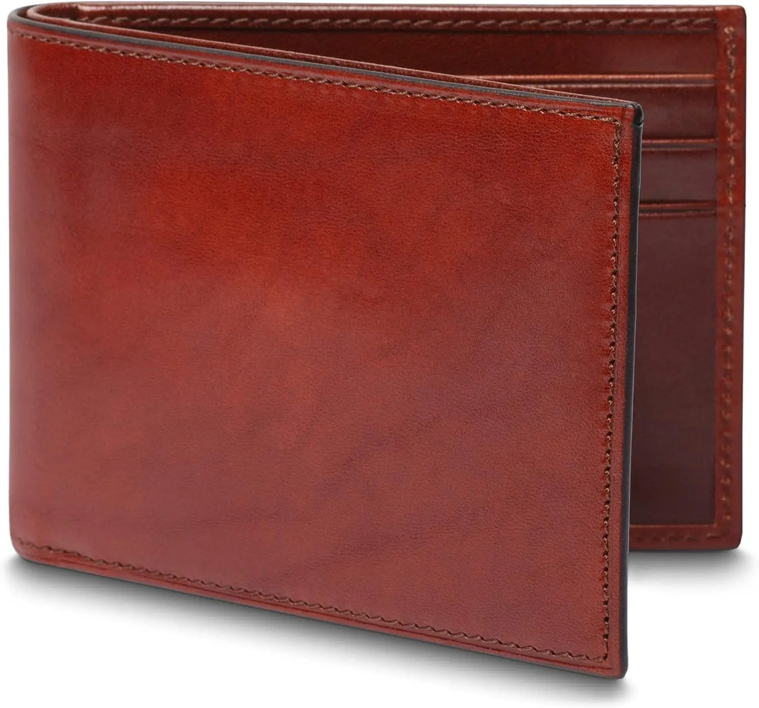 Men's  Old  Genuine Leather Wallet Full RFID Security Bifold Wallets For Men - 6 Card Slots Full Grain Tanned Leather