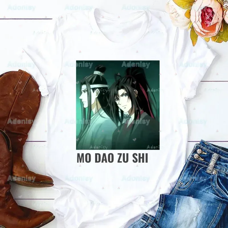 Mo Dao Zu Shi The Untamed Lan WangJi Wei Wu Xian футболки женские летние футболки с рисунком рубашки для женщин футболки топы с круглым вырезом