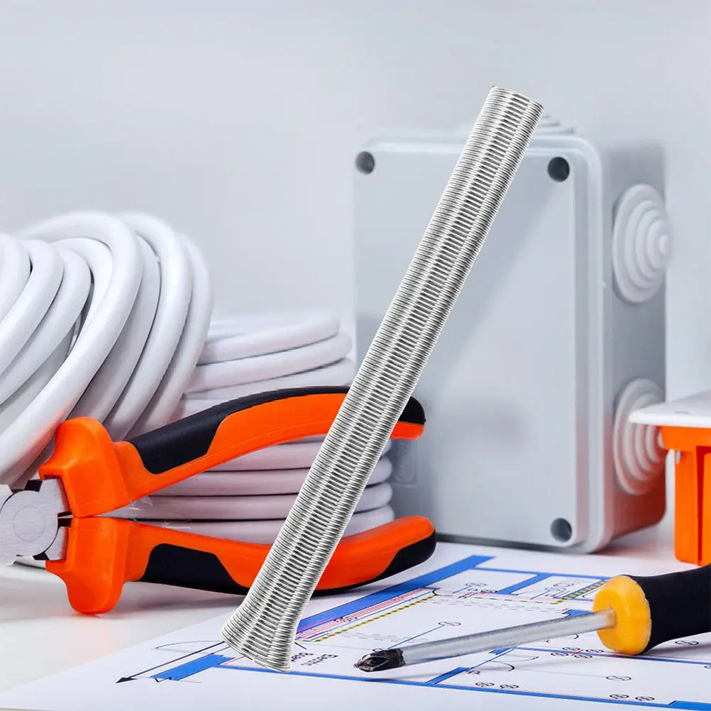 Spring tube bender set for professional users to reduce tube damage with 10 metal benders