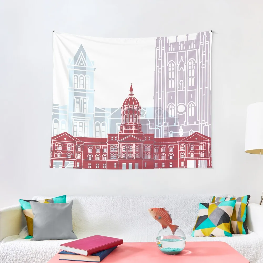 Columbia MO skyline poster Tapestry Decorations For Room Decorations For Your Bedroom Tapestry