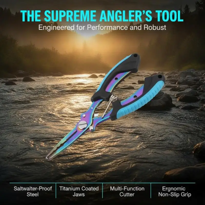 1Pcs Multifunctional Fishing Pliers Stainless Steel Color Titanium Eagle Beak Fish Control Pliers For Hook And Hook Removal