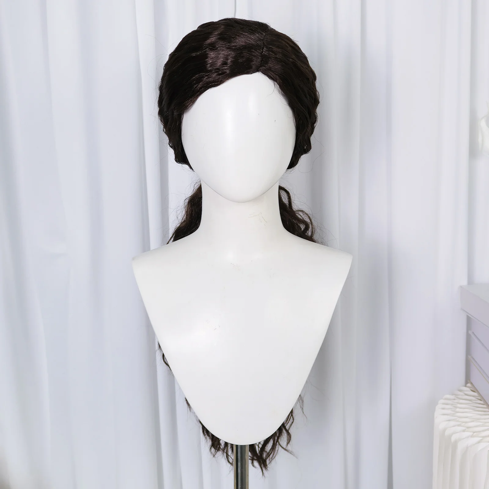 Long black fluffy wig for women and girls Halloween role play costume wig suitable for any carnival date occasion